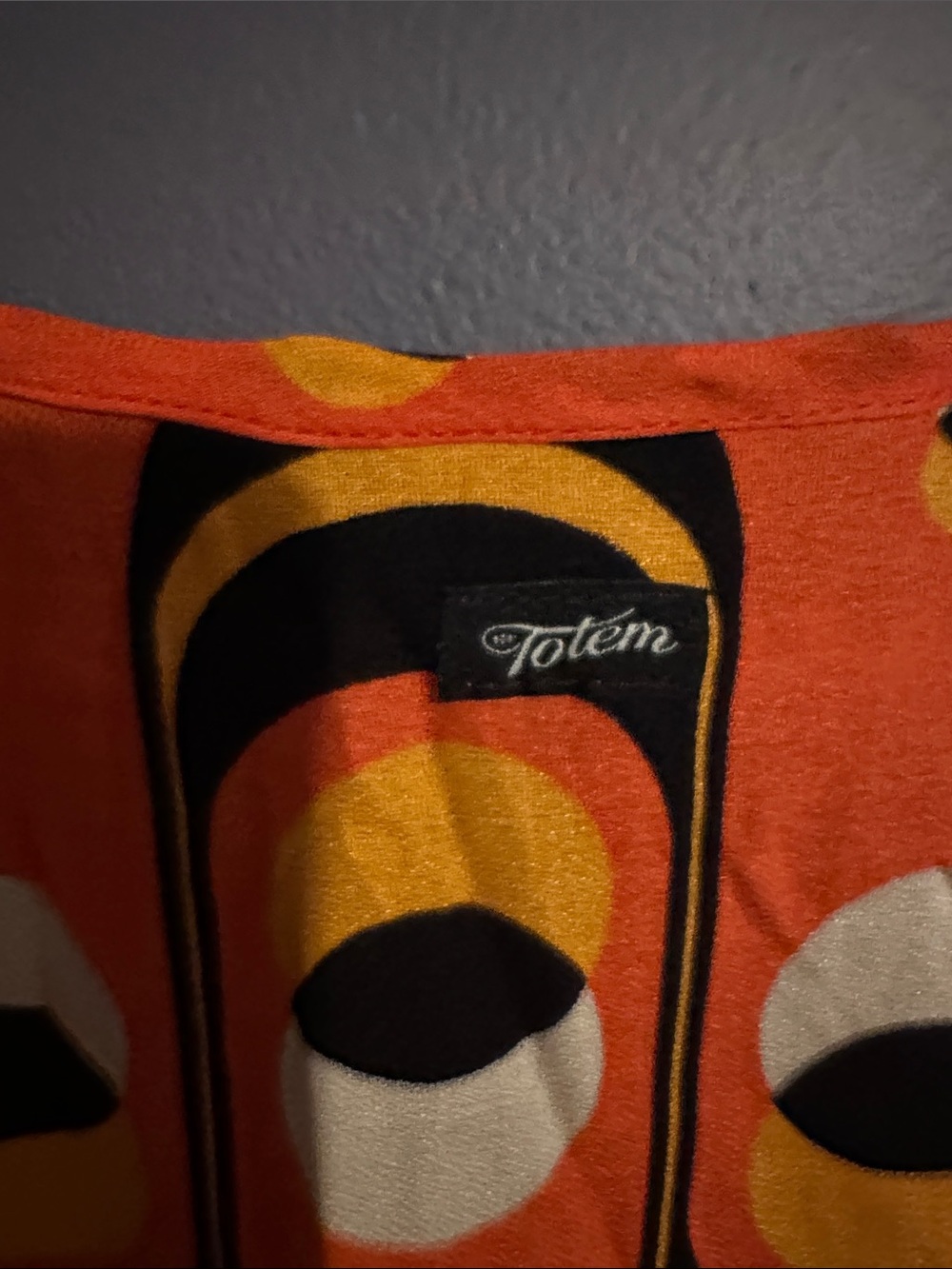 Toteme Orange Geometric Midi Dress - Picture 3 of 6